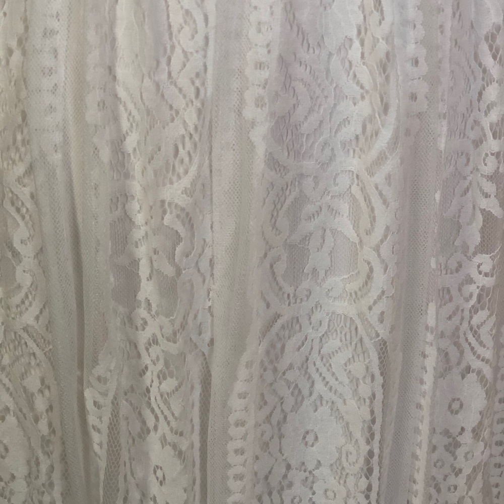 NEW White Lace Boho Short Sleeve Maxi Dress - Picture 13 of 14